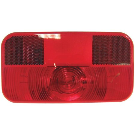 PETERSON MANUFACTURING Stop/ Turn/ Tail Light, Incandescent Bulb, Rectangular, Red, 8-9/16" Length x 4-5/8" Width V25921
